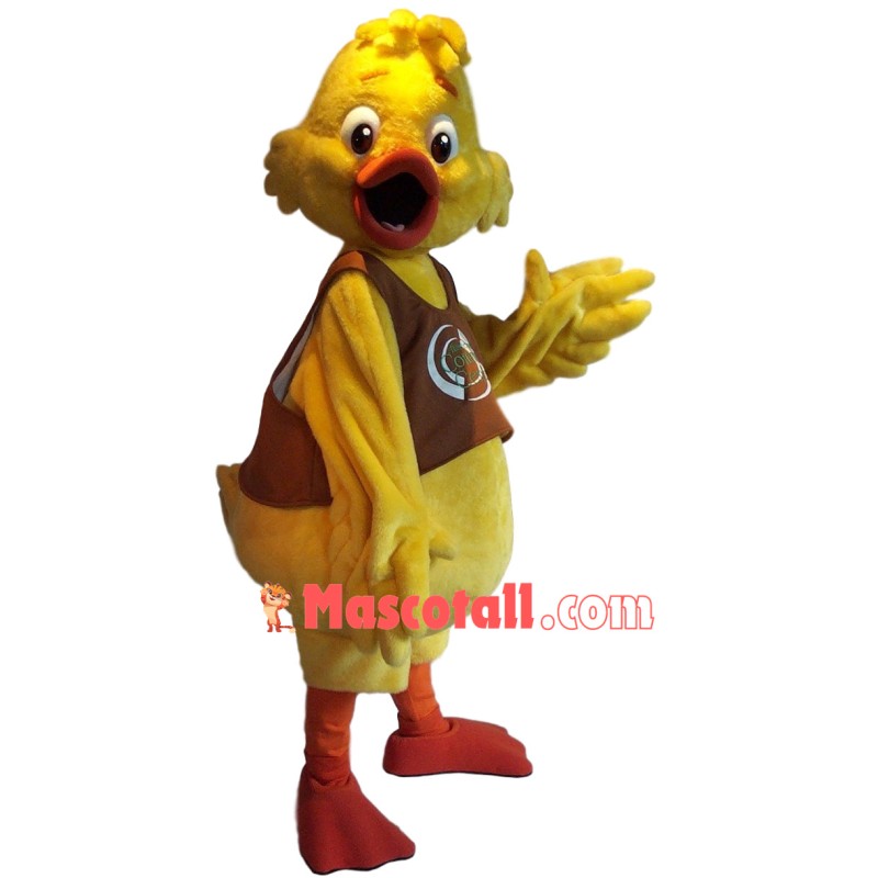 Surprised Community Duck Mascot Costume