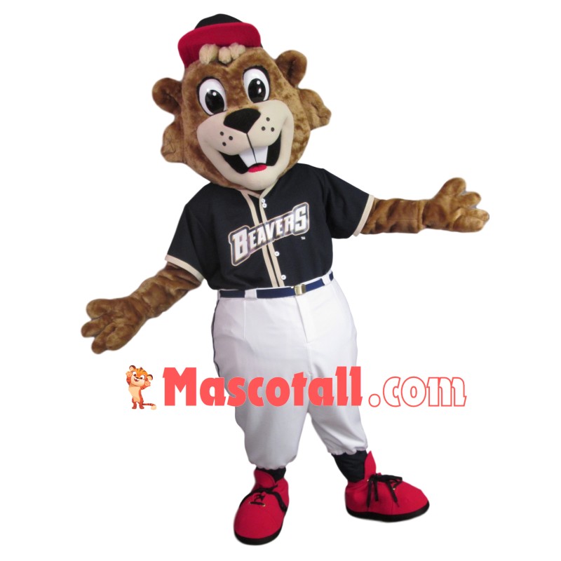 College Beaver In The Casual Outfit Mascot Costume