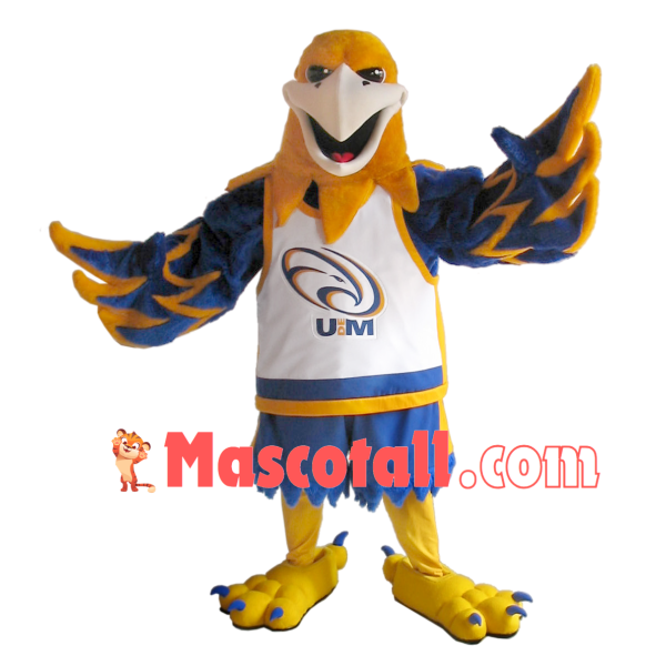 The University Energetic Blue Eagle Mascot Costume