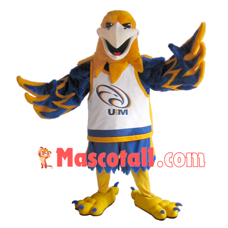 The University Energetic Blue Eagle Mascot Costume