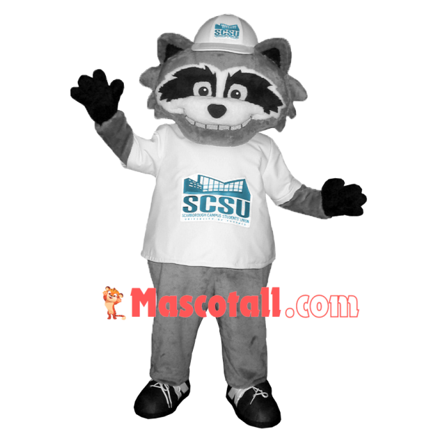 Academic Raccoon Mascot Costume For University