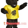 Powerful Furry Bull With Sharp Horns Mascot Costume