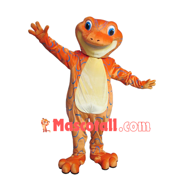 Fancy Orange Texture Frog Mascot Costume