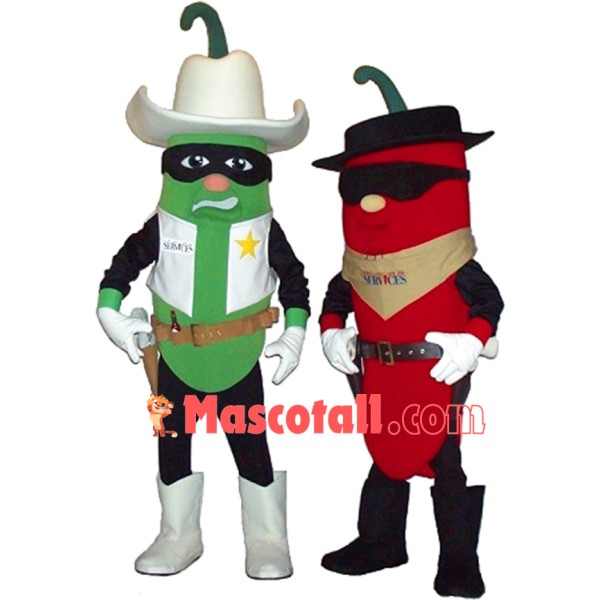 Pair of Funny Thieve Peppers Mascot Costume