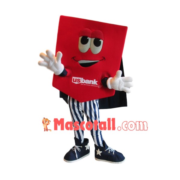 Red Service Window Of Bank Mascot Costume
