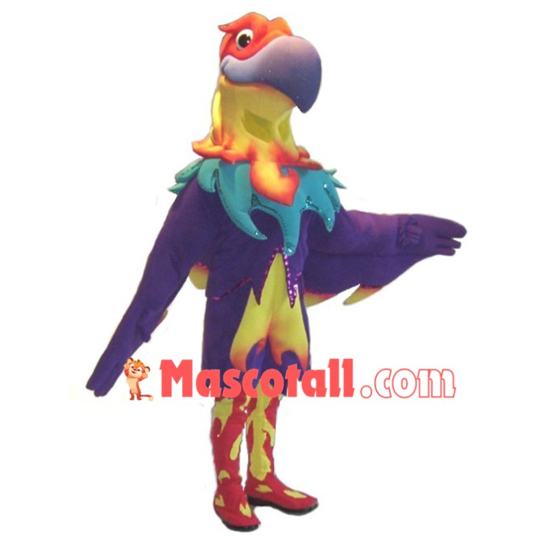 Rare Parrot With Colorful Feathers Mascot Costume
