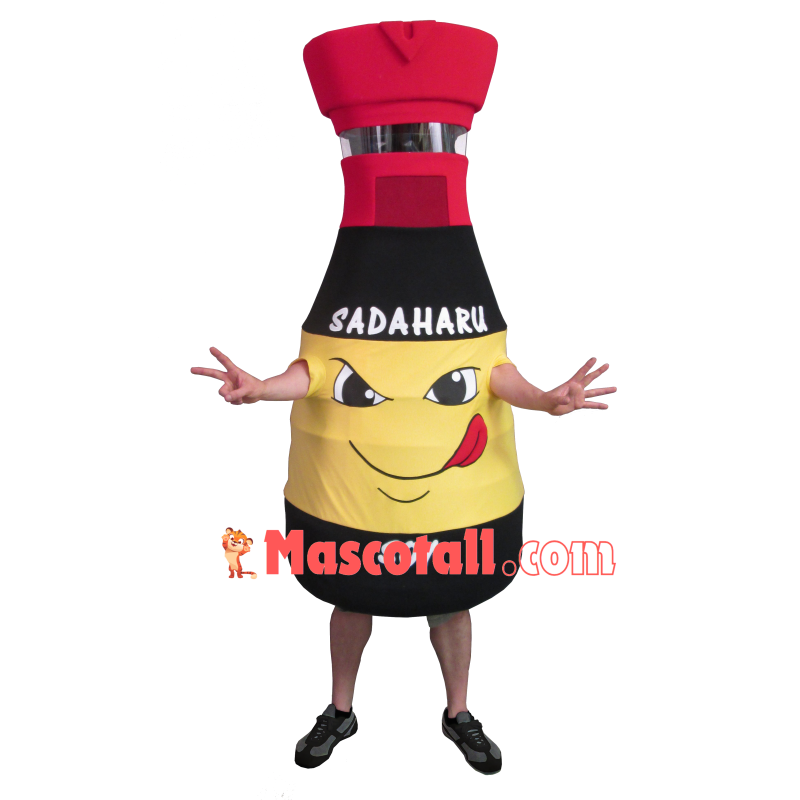 Bottle of Sushi Soy Sauce Mascot Costume