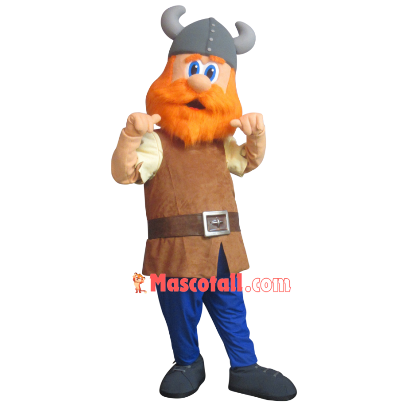 Tauren Samurai With Orange Beard Mascot Costume