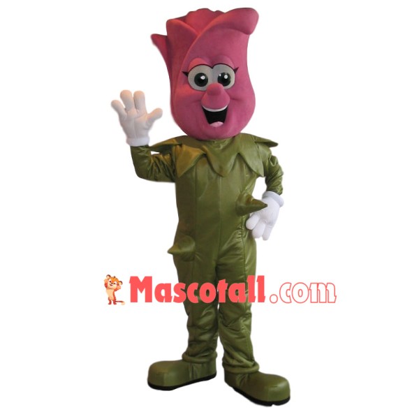 Bright Blooming Rose Mascot Costume