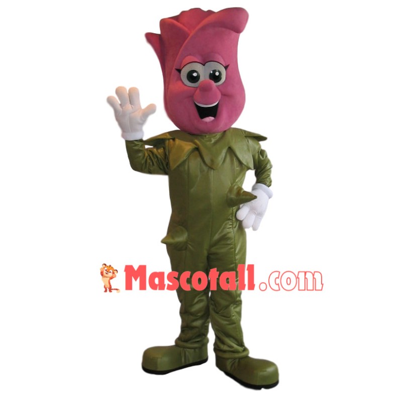 Bright Blooming Rose Mascot Costume