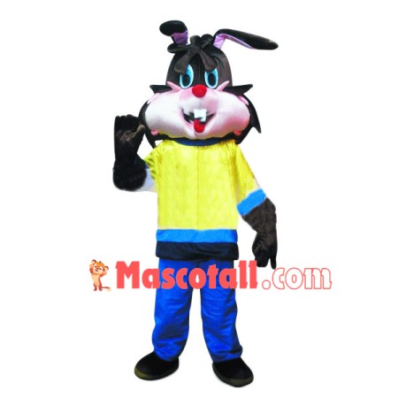 Brave Black Rabbit Mascot Thanksgiving Costume