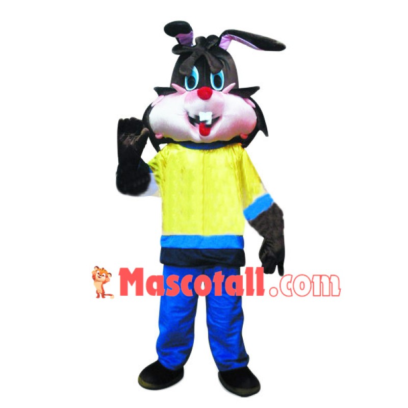 Brave Black Rabbit Mascot Thanksgiving Costume