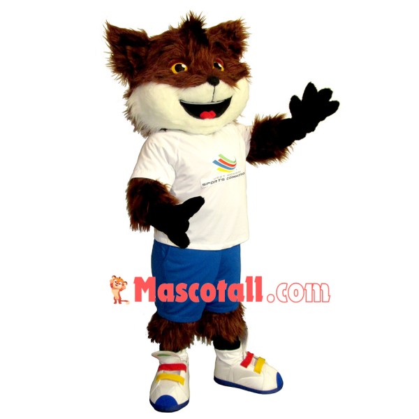 Long Wool Fox Mascot Costume For Sports Association