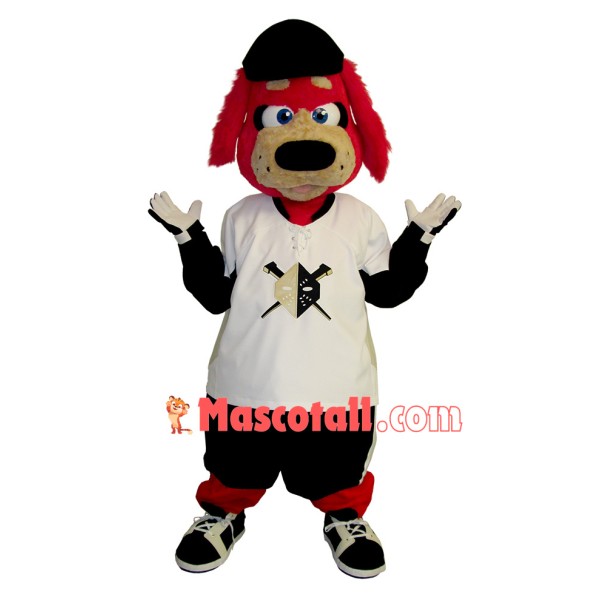 Frank Red Furry Dog Mascot Costume