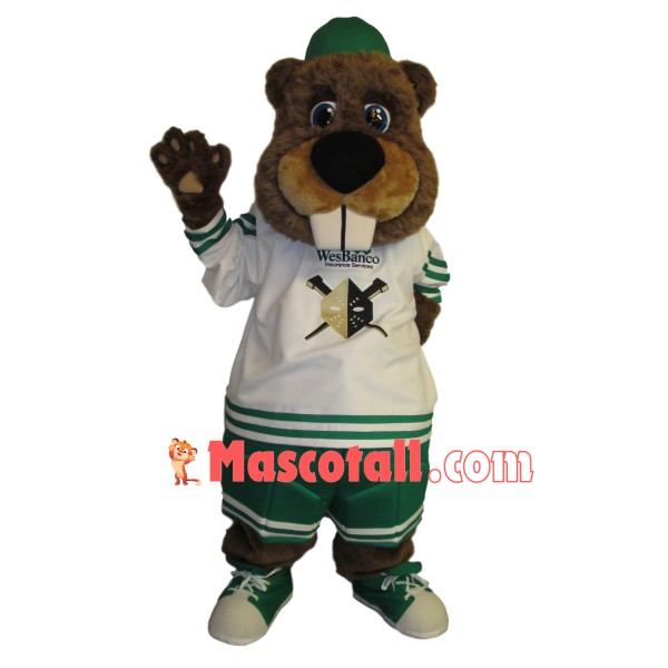 Squirrel With Big Front Teeth Mascot Costume For Bank
