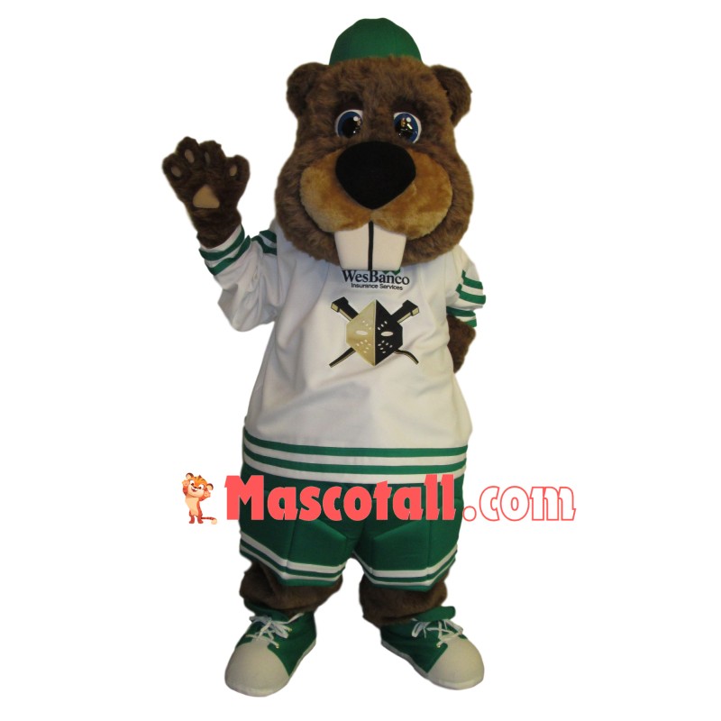 Squirrel With Big Front Teeth Mascot Costume For Bank
