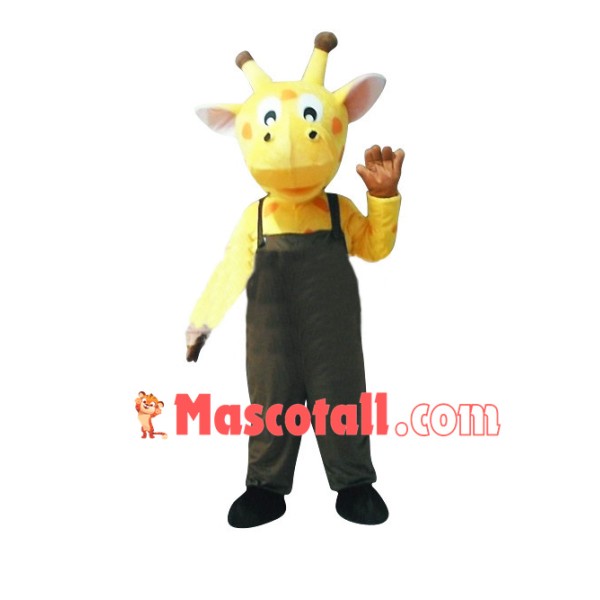 Lovely Cartoon Yellow Giraffe Mascot Costume