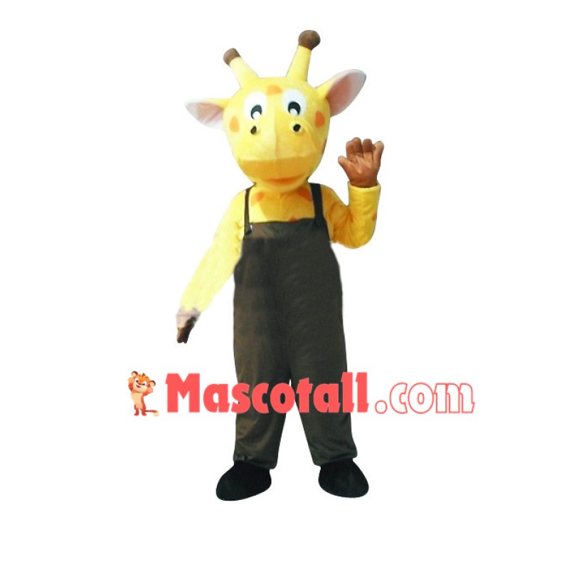 Lovely Cartoon Yellow Giraffe Mascot Costume