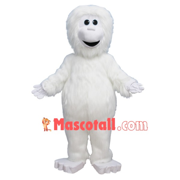 Pure White Long Wool Monkey Mascot Costume