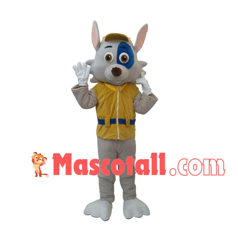 Adult Lovely Dog With Yellow Coat Mascot Costume