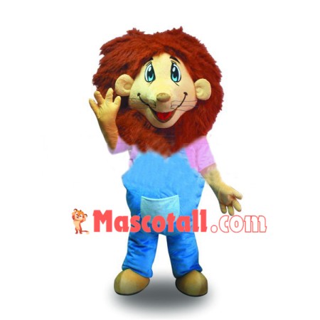 Optimistic Little Lion Kid Mascot Costume