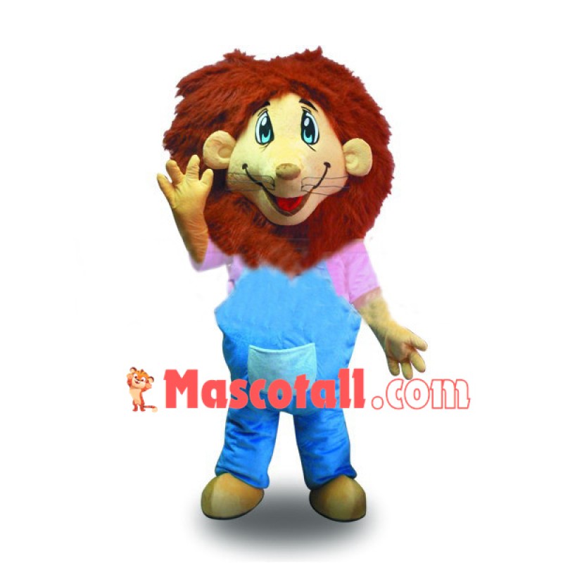 Optimistic Little Lion Kid Mascot Costume