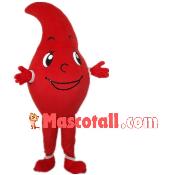 Cartoon Red Water Drop Mascot Costume