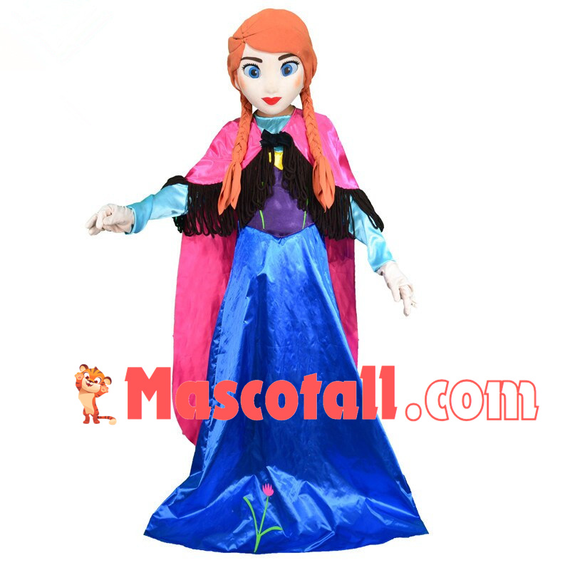 Bright Brave Little Princess Anna Mascot Costume
