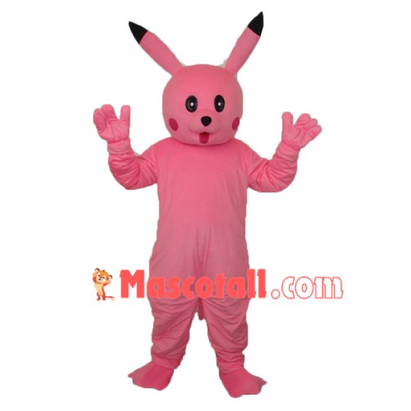 Likable Pink Pikachu Mascot Cartoon Costume