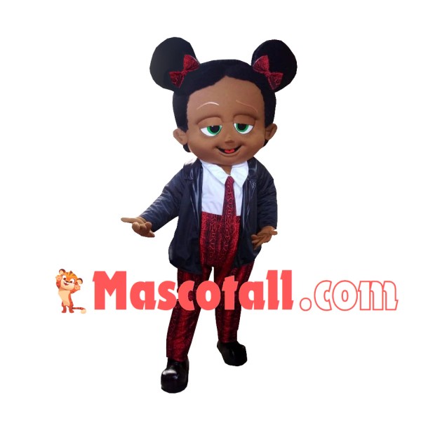 The Black Girl Boss Baby Mascot Costume