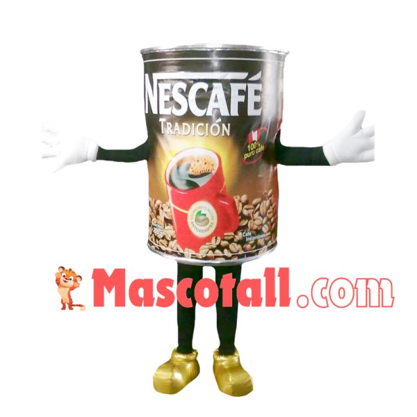 Brewing Type Coffee Can Mascot Costume for Adult