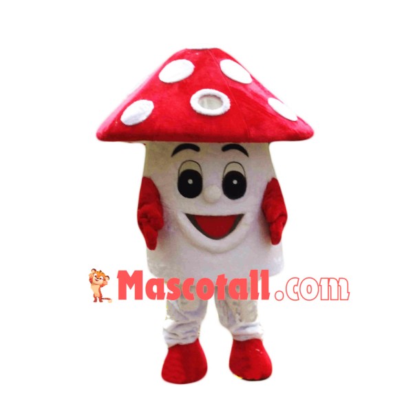 Bright Red Small Mushroom Mascot Costume