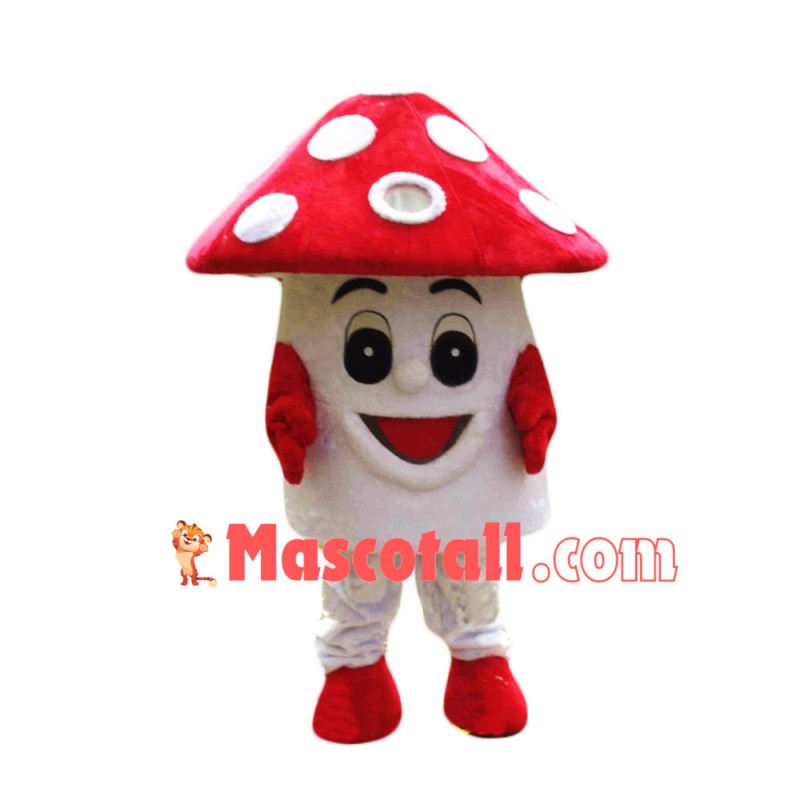 Bright Red Small Mushroom Mascot Costume