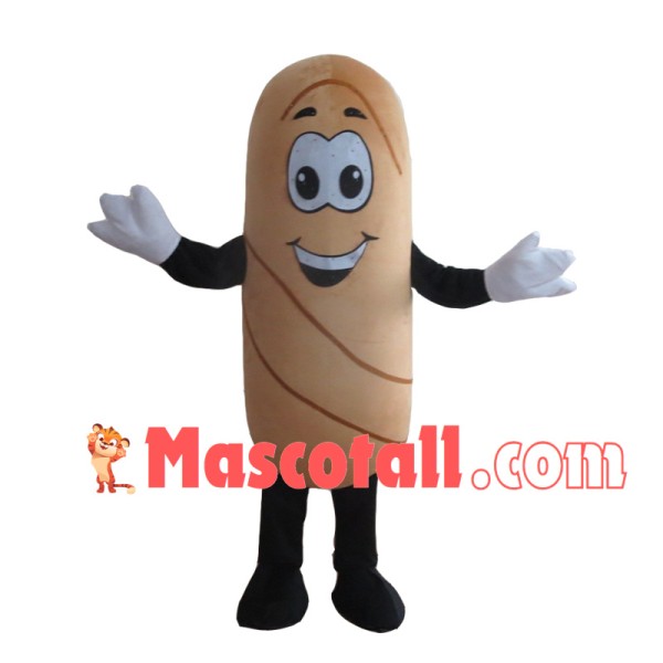 Stripped Sliced Ham Sausage Mascot Costume