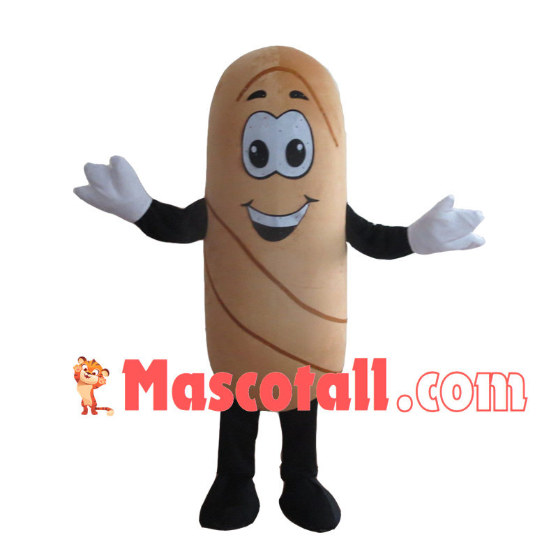 Stripped Sliced Ham Sausage Mascot Costume