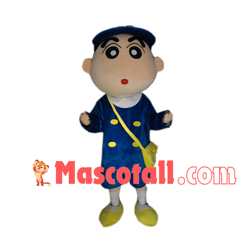 Blue Crayon Shin-chan With School Bag Mascot Costume