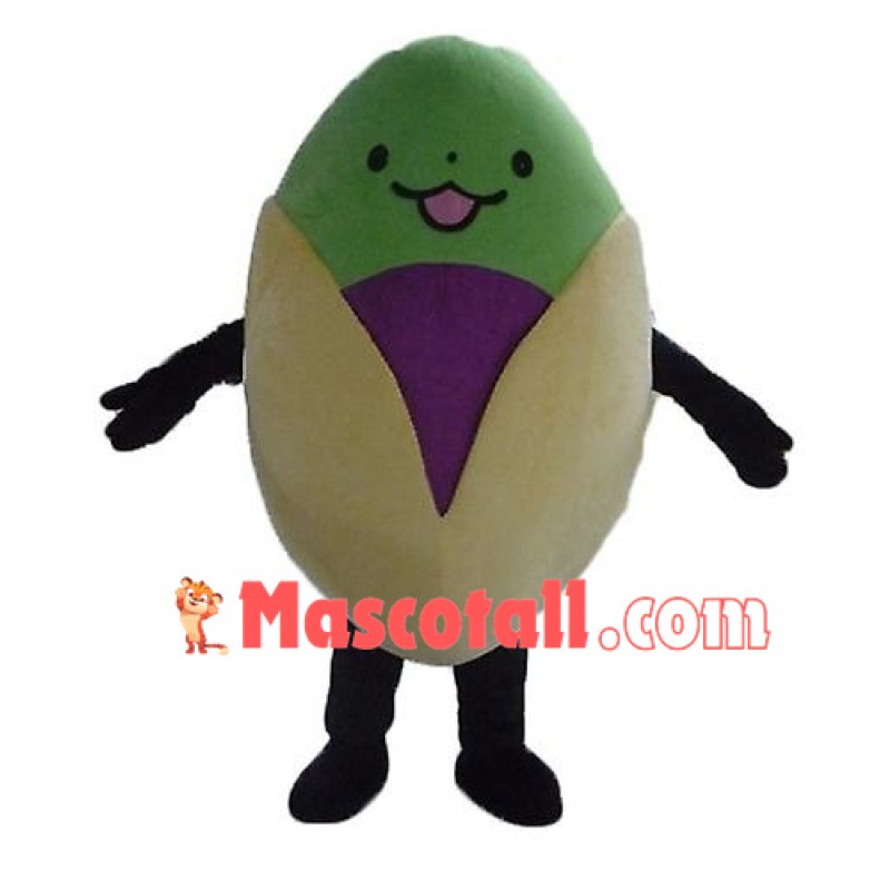 Opened Pistachio Mascot Cartoon Costume