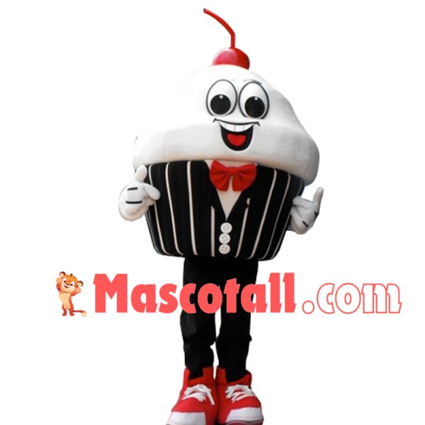 Sweet Creamy Cherry Cake Mascot Costume