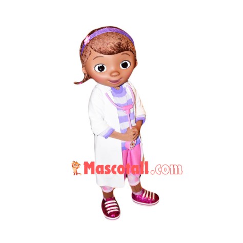 Black Girl Doctor Muffin Cartoon Mascot Costume
