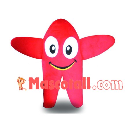 All Red Interesting Starfish Mascot Costume