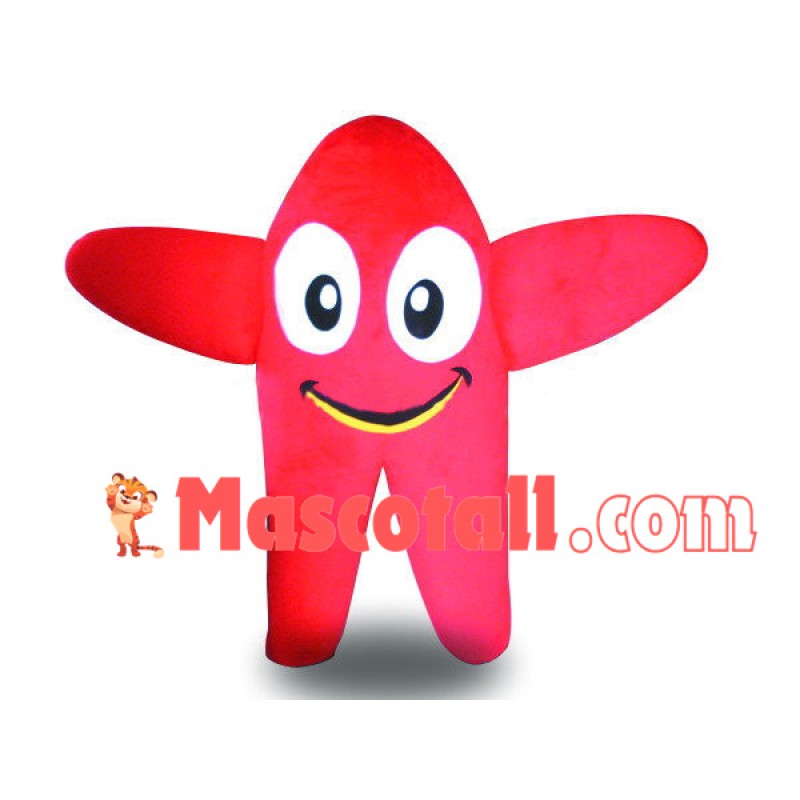All Red Interesting Starfish Mascot Costume