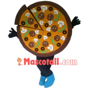 Whole Piece of Mushroom Pizza Mascot Costume