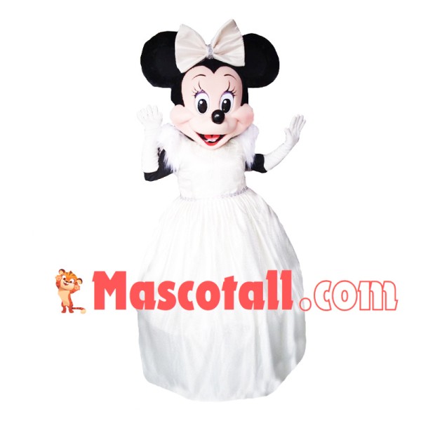 Elegant Beautiful Bride Minnie Mascot Costume