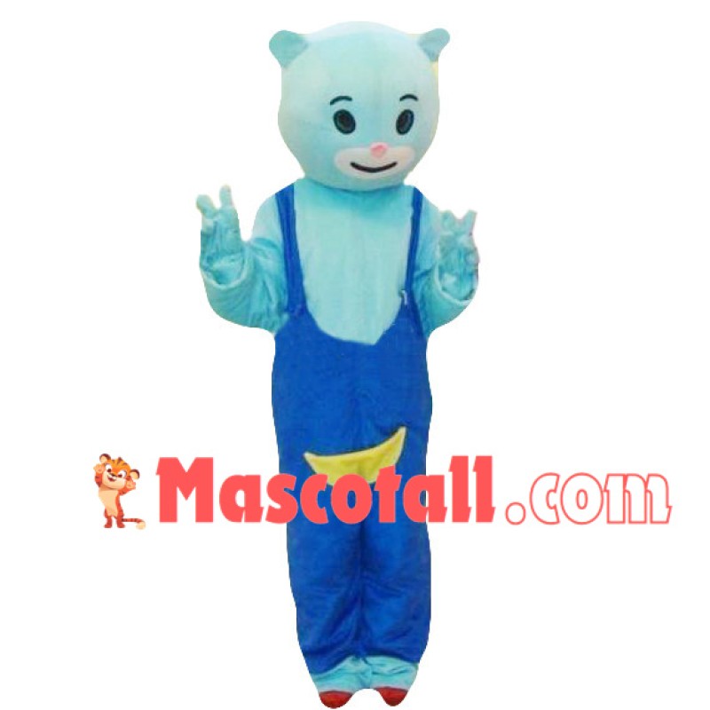 Light Blue Cute Poke Bear Mascot Costume