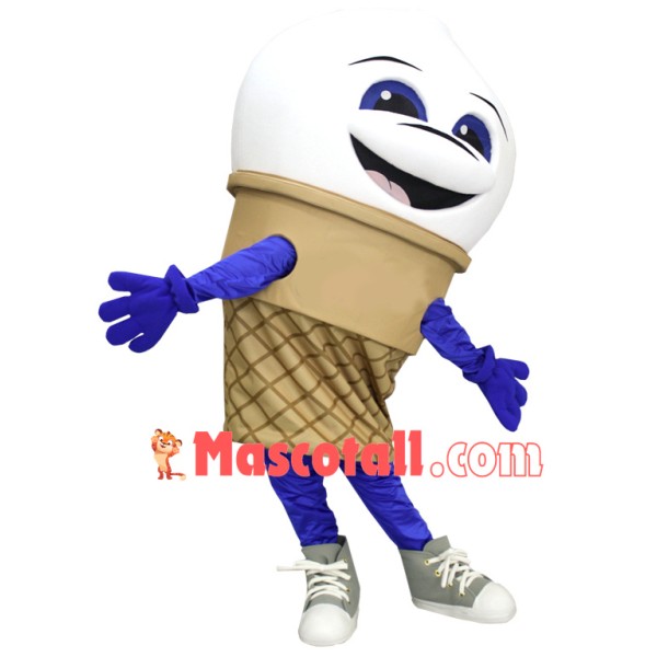Cold Vanilla Ice Cream Mascot Costume