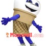 Cold Vanilla Ice Cream Mascot Costume