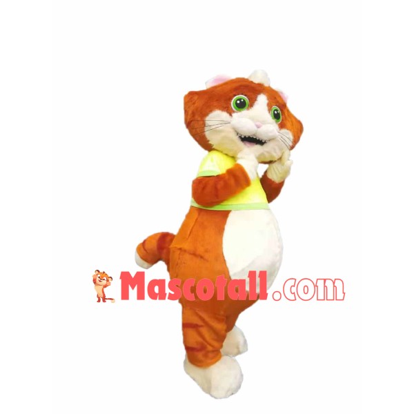 Big Belly Orange Cat Mascot Plush Costume