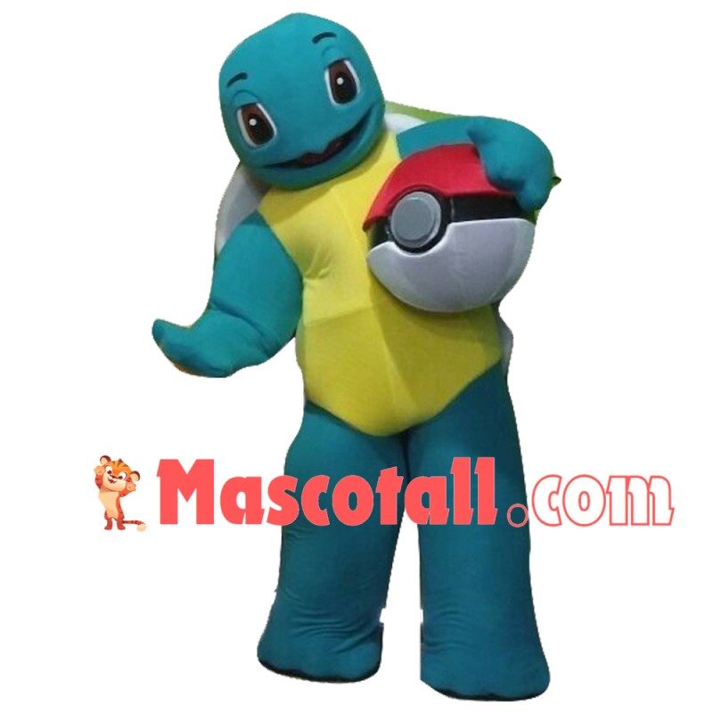 Squirtle Holding The Poke Ball Mascot Costume
