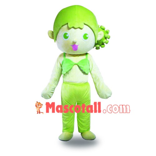 Fancy Green Cartoon Yoki Mascot Costume
