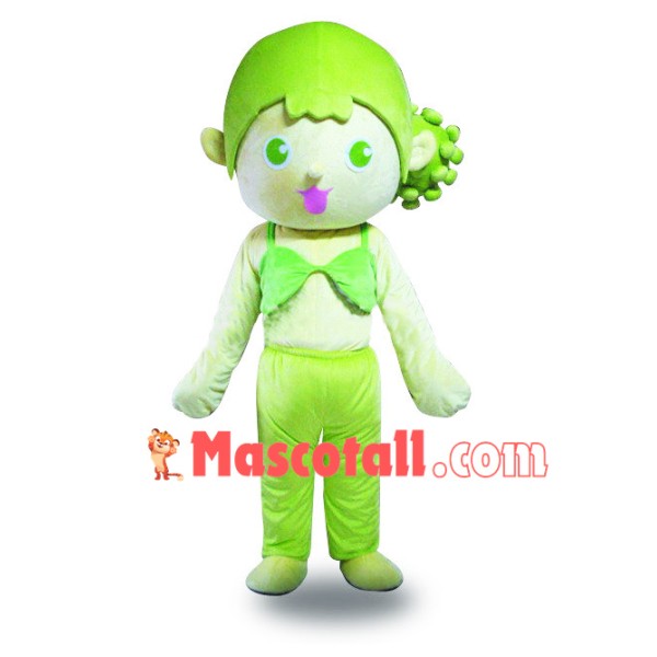 Fancy Green Cartoon Yoki Mascot Costume